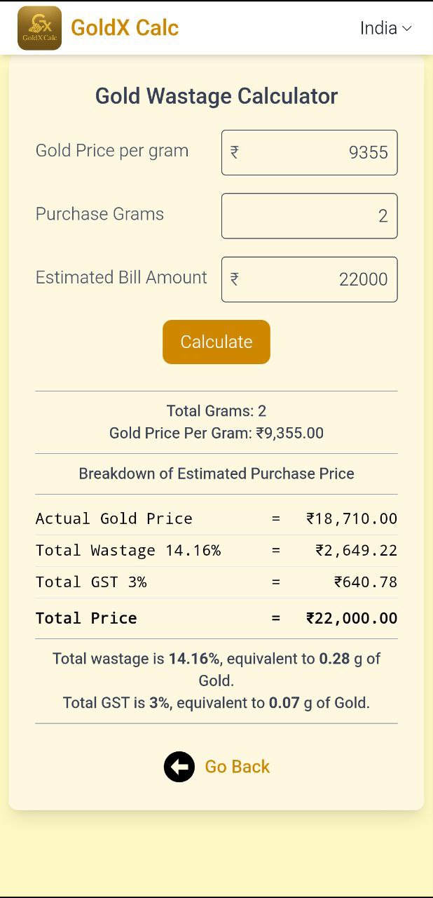 GoldX Calc screenshot 5